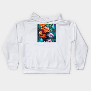 Watercolor Flowers Kids Hoodie